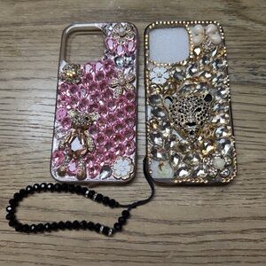 2 iPhone 14 Pro Max Luxury Bling  Case